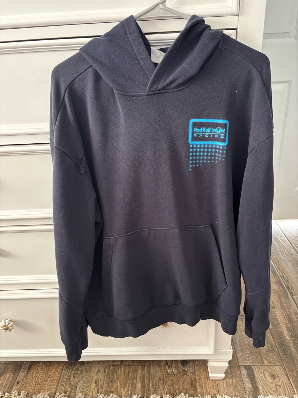 Puma Black Hoodie with Teal Red Bull Racing Logo